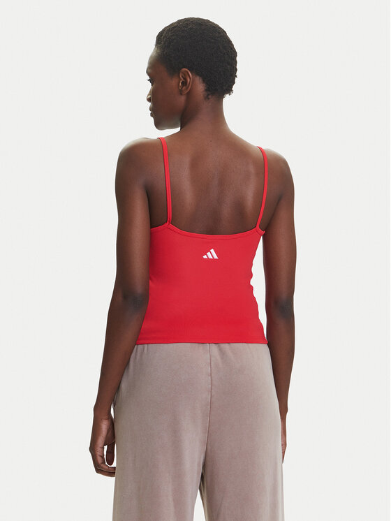 adidas adidas Top Seasonal Essentials 3-Stripes JM1910 Czerwony Slim Fit