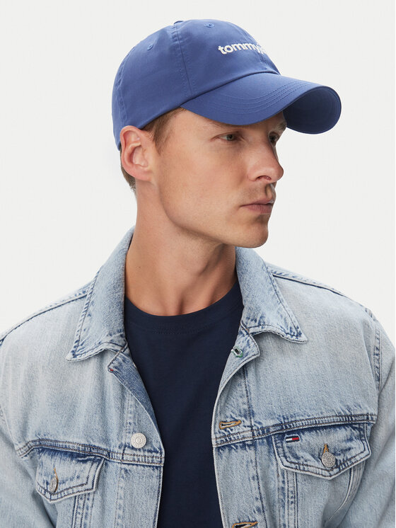 Tommy Jeans Tommy Jeans Kepurė su snapeliu Script Logo AM0AM14455 Mėlyna