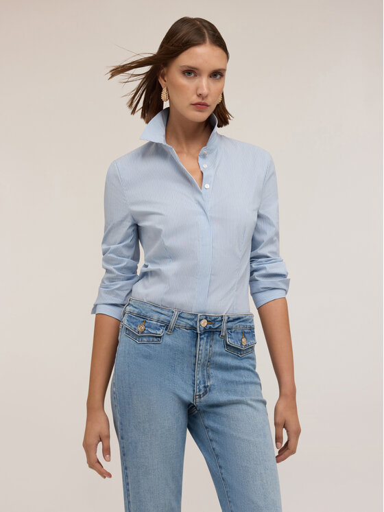 Motivi Motivi Camicia 5326Q900768N0S1 Turchese Regular Fit