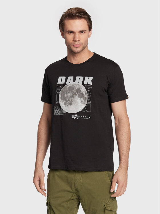 T-shirt Noir Industries 108510 Dark Regular Alpha Fit Side