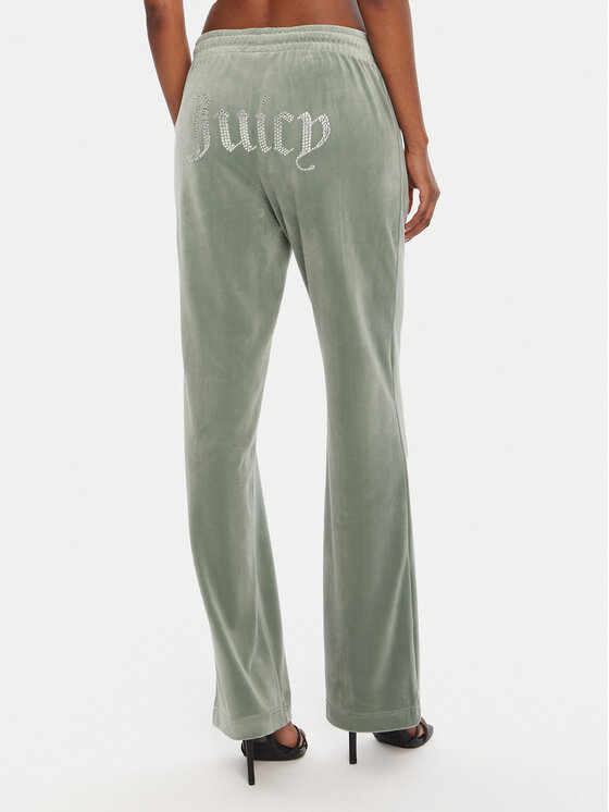 Juicy Couture Juicy Couture Donji dio trenerke Tina JCAPW045 Zelena Regular Fit