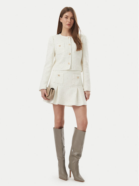 Guess Guess Spódnica mini W6BD33 W4319 Kremowy Regular Fit