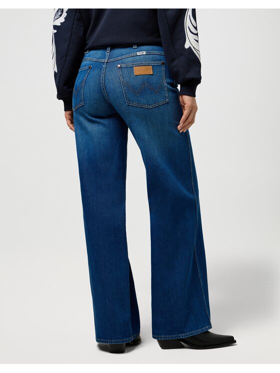 Wrangler Wrangler Jeansy World Wide Niebieski Wide Leg