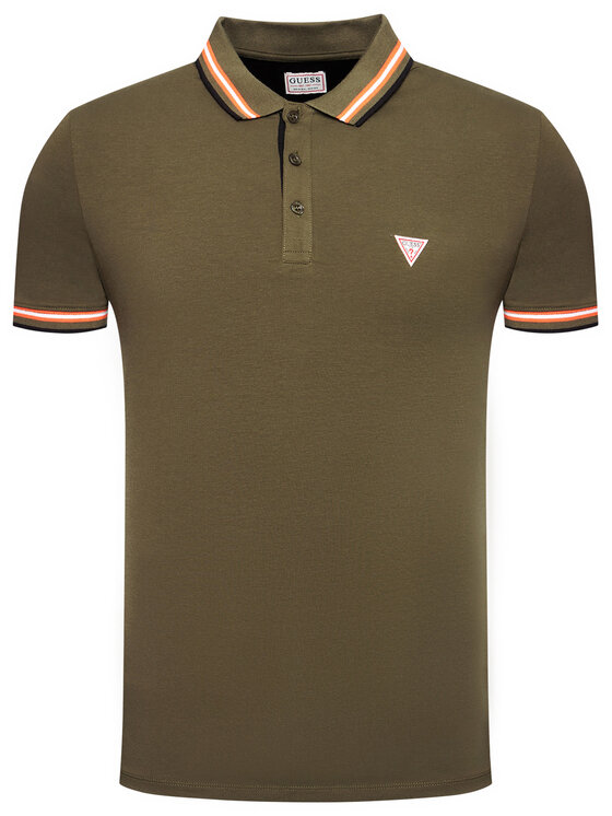 Guess Guess Поло M1RP66 J1311 Зелений Extra Slim Fit