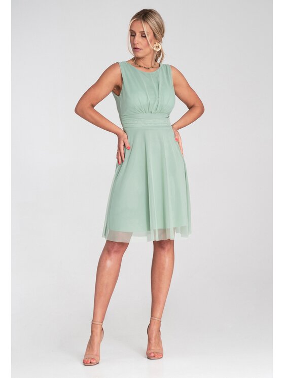 FIGL FIGL Koktejlové šaty M1208 Zelená Flared Fit