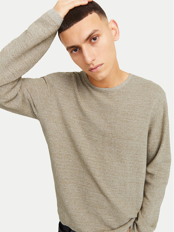 Jack & Jones Jack & Jones Sweter George 12268279 Beżowy Regular Fit