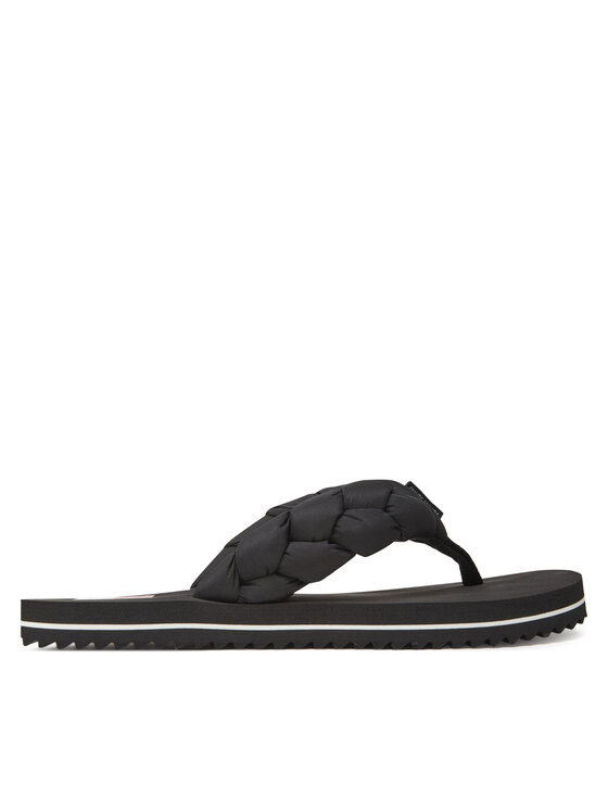 Flip flop Tommy Jeans Braided Thong Beach Sandal EN0EN02877 Negru