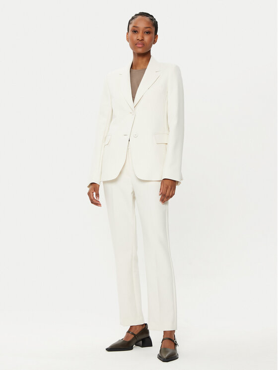 Weekend Max Mara Weekend Max Mara Sacou Uva 2515041041 Écru Slim Fit