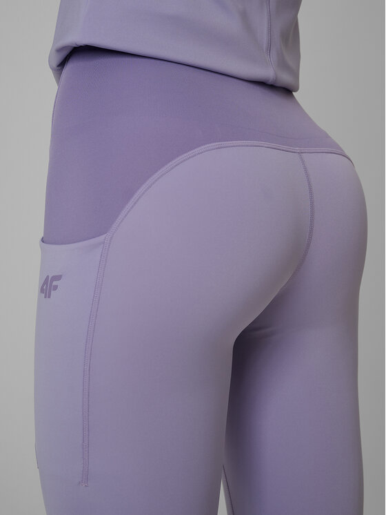 4F 4F Legginsy SOLAR PUNK Fioletowy Slim Fit