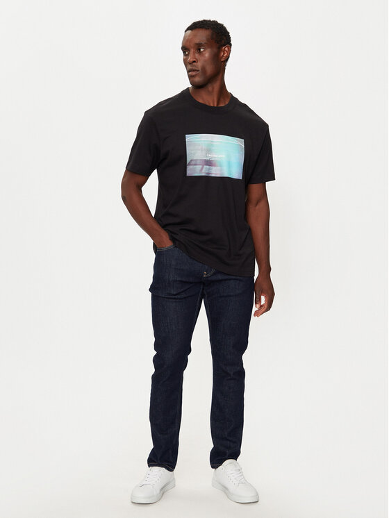 Calvin Klein Jeans Calvin Klein Jeans Marškinėliai Basketball Court J30J326869 Juoda Regular Fit