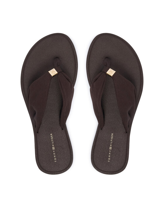 Tommy Hilfiger Tommy Hilfiger Šlepetės per pirštą Th Scandi Soft Summer Sandal FW0FW09421 Ruda