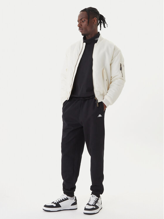 Kappa Kappa Spodnie dresowe 351Y41W 005 Czarny Regular Fit