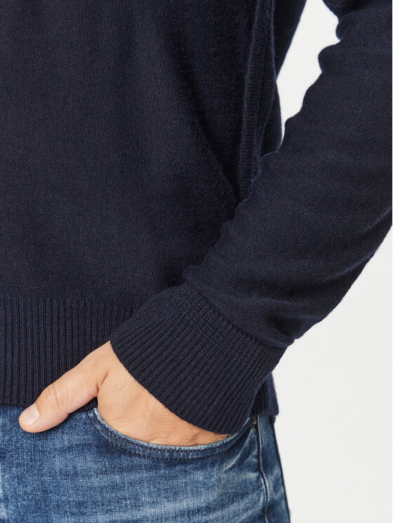 BOSS Boss Sweter Avac_Fz 50501750 Granatowy Regular Fit