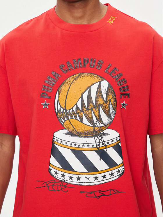 Puma Puma T-Shirt Showtime 624740 Czerwony Regular Fit