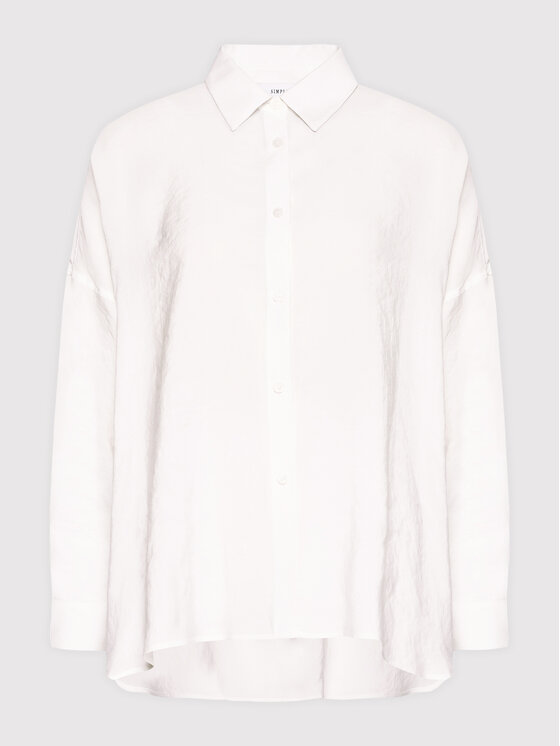 Simple Simple Hemd KOD005 Weiß Relaxed Fit