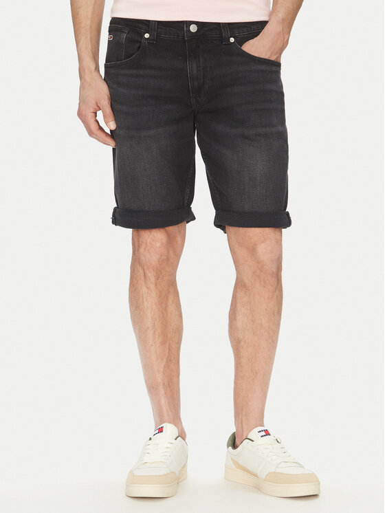 Tommy Jeans Tommy Jeans Džinsiniai šortai Ronnie DM0DM20945 Juoda Regular Fit