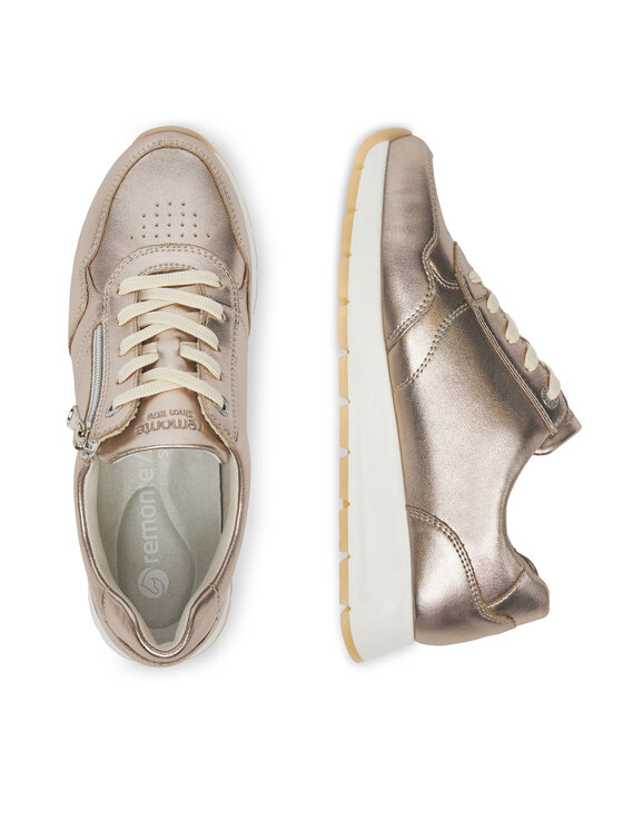 Remonte Remonte Sneakersy D2G01-90 Złoty