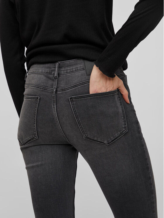 Vila Vila Jeansy Sarah 14084763 Szary Skinny Fit
