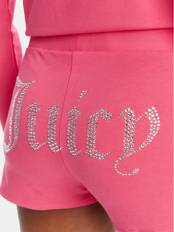 Juicy Couture Juicy Couture Pantaloni scurți sport JCWHS125312 Roz Loose Fit
