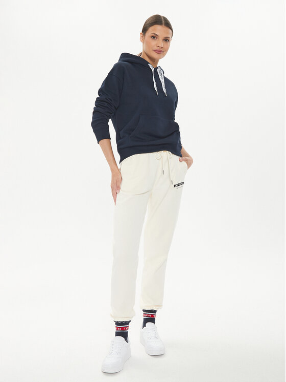 Tommy Jeans Tommy Jeans Pulóver Logo Drawcord DW0DW17794 Sötétkék Boxy Fit