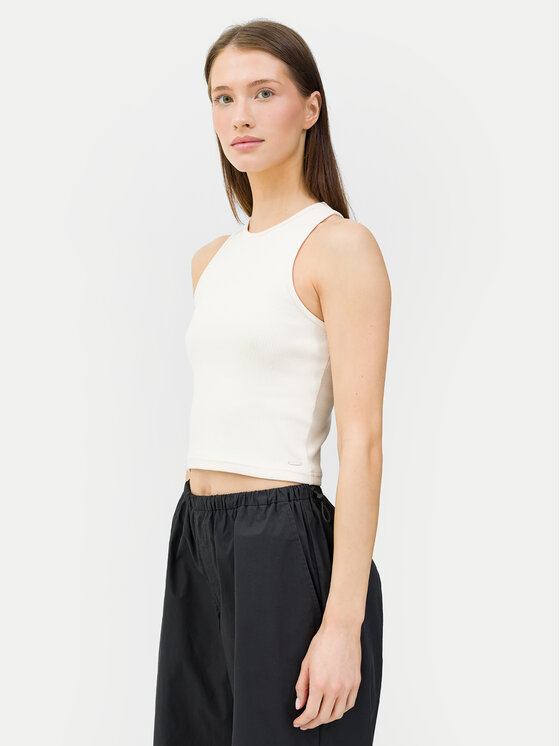 4F 4F Felső 4FWSS24TSLEF066 Ekru Slim Fit