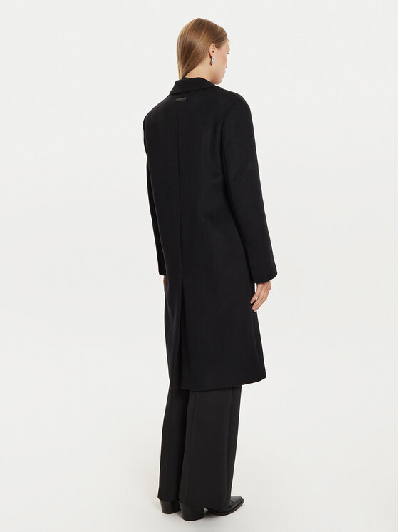 Calvin Klein Calvin Klein Vilnonis paltas K20K207701 Juoda Regular Fit