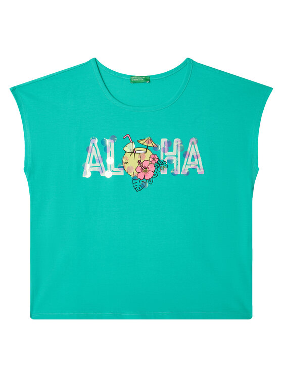 United Colors Of Benetton United Colors Of Benetton Тишърт 3I1XC10P0 Зелен Regular Fit