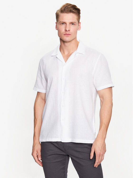 Lindbergh Lindbergh Košile 30-203319 Bílá Relaxed Fit