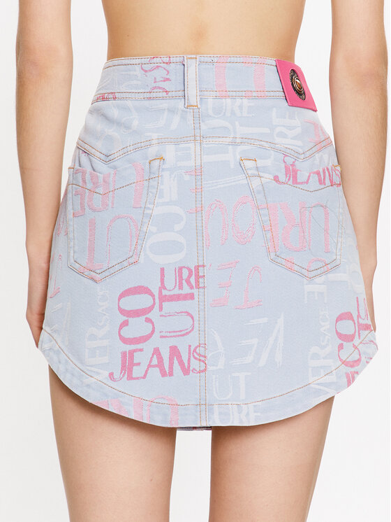 Versace Jeans Couture Versace Jeans Couture Miniszoknya 74HAE855 Kék Regular Fit