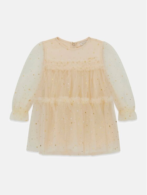 Guess Kids Guess Kids Každodenní šaty 180752 Béžová Classic Fit
