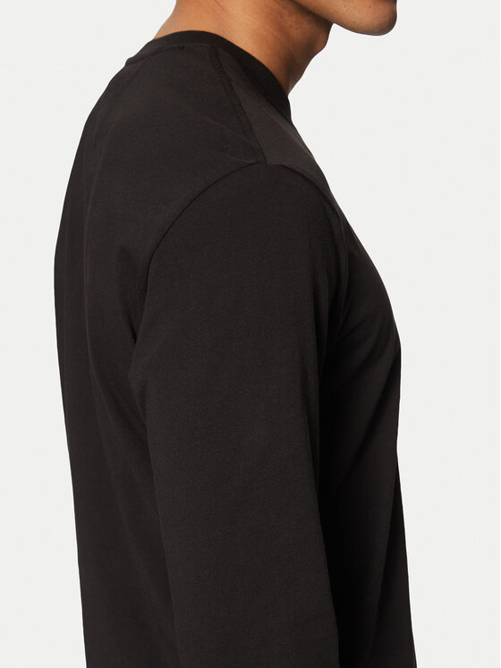 Tommy Jeans Tommy Jeans S dlhými rukávmi Linear DM0DM21138 Čierna Slim Fit