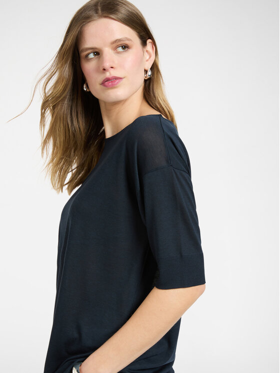 Elena Mirò Elena Mirò T-Shirt G091Z000612N034 Niebieski Regular Fit