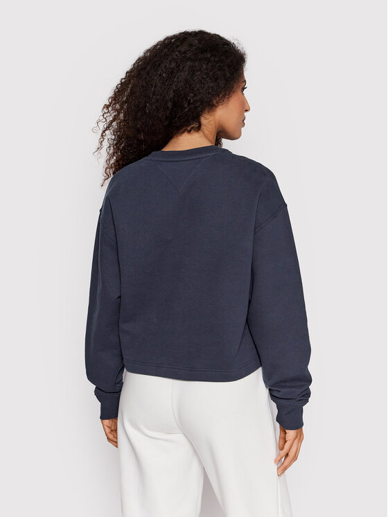 Tommy Jeans Tommy Jeans Bluza Signature DW0DW12041 Granatowy Regular Fit