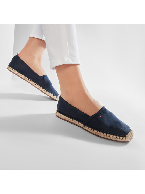 Tommy Hilfiger Tommy Hilfiger Espadrillas Basic Tommy Flat Espadrille FW0FW04827 Blu scuro