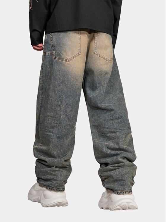 MADE BY SOCIETY MADE BY SOCIETY Spodnie materiałowe KINETIC SEAM - P17158 Niebieski Basic Fit