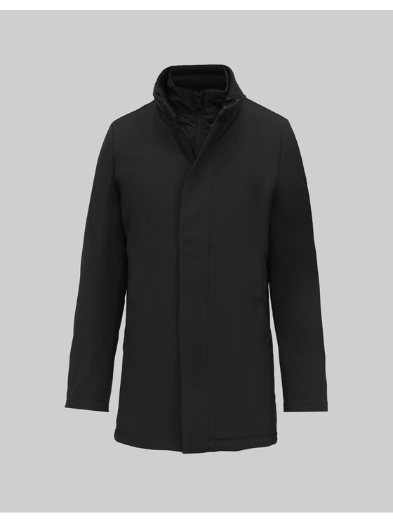 Borgio Borgio Płaszcz nizza Czarny Slim Fit