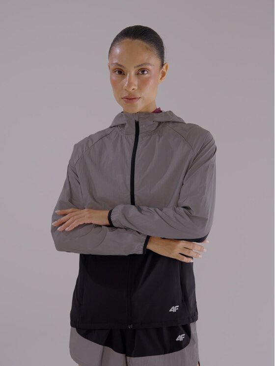 4F 4F Kurtka do biegania CRAFTED BY CULTURE Czarny Regular Fit