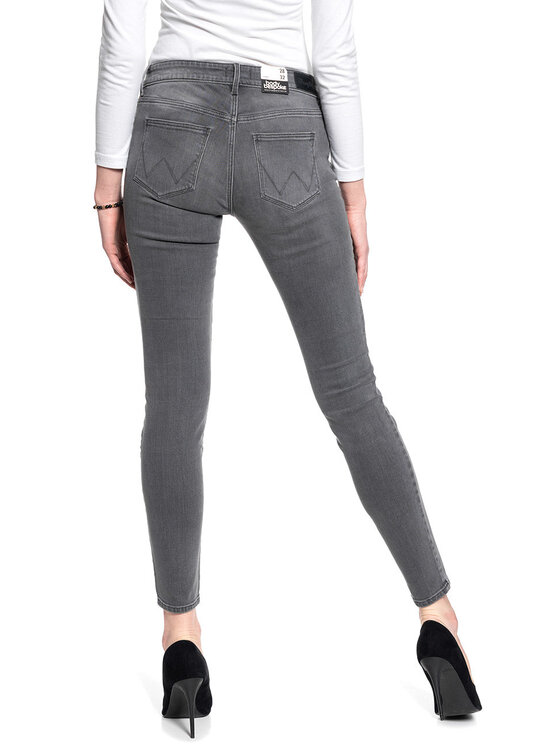 Wrangler Wrangler Jeansy SKINNY Szary Skinny Fit