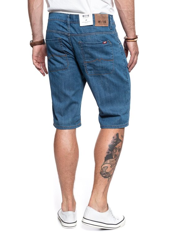 Mustang Mustang Pantaloncini di jeans 5 POCKET SHORT Blu Regular Fit