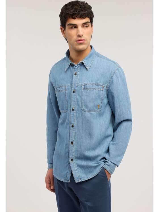 Trussardi Trussardi Camicia 54028100025N0DF Blu Regular Fit