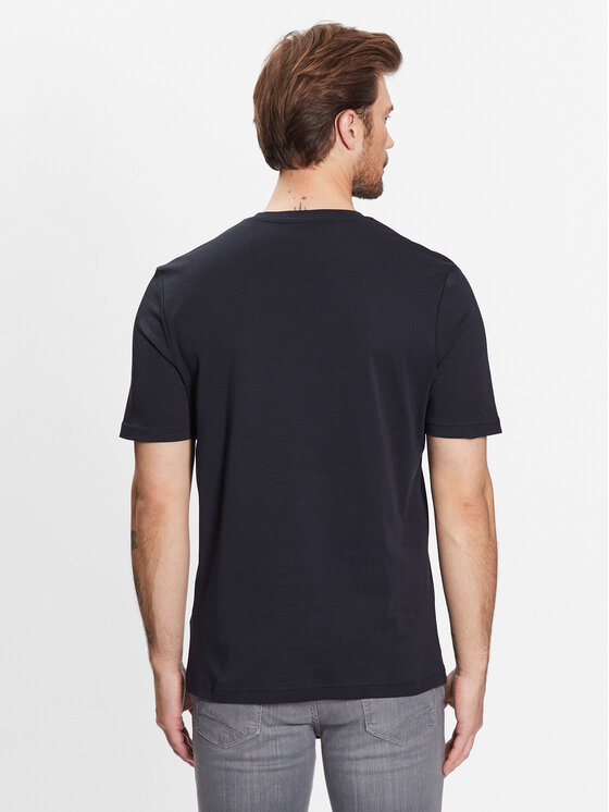 Bugatti Bugatti T-Shirt 8450 35190 Tmavomodrá Slim Fit