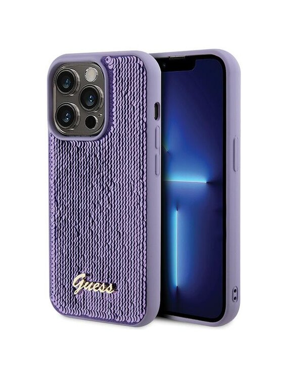 Guess Guess Etui na telefon iPhone 15 Pro Fioletowy