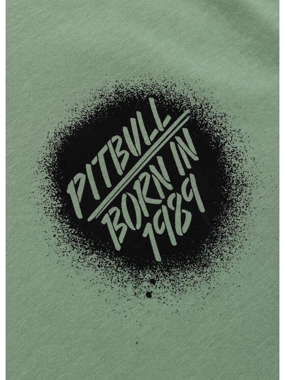 PITBULL PITBULL T-Shirt GRAFFITI Zielony Regular Fit