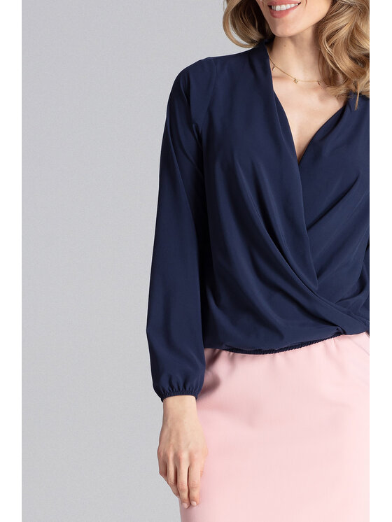 FIGL FIGLFIGL Blusa M659 Blu scuro Regular Fit