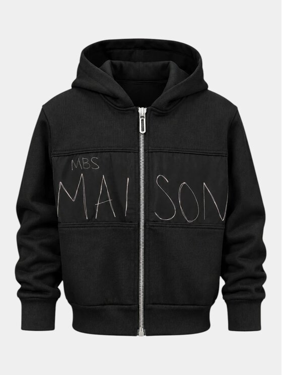 MADE BY SOCIETY MADE BY SOCIETY Kurtka przejściowa NULL Hoodie - H37525 Czarny Basic Fit