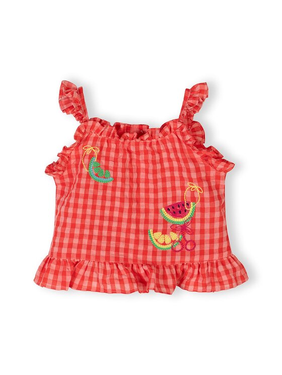 minoti minoti Komplet top i spodenki 30SET103 Pomarańczowy Regular Fit