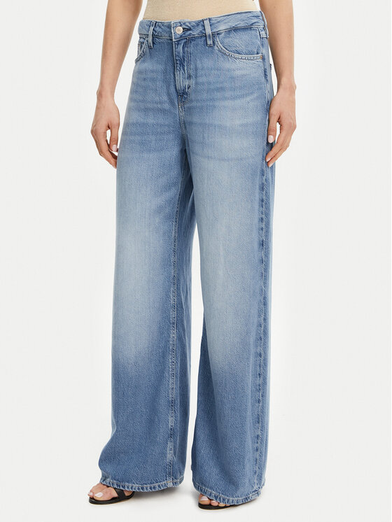 Guess Guess Jeansy W5GA82 D5B94 Modrá Wide Leg