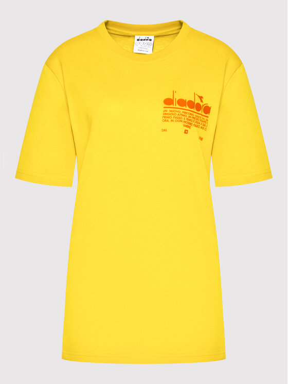 Diadora Diadora T-Shirt Unisex Manifesto 502.178208 Żółty Loose Fit