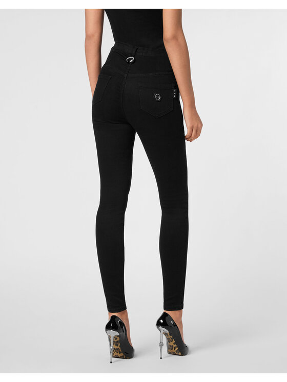 PHILIPP PLEIN PHILIPP PLEIN Jegginsy 22713 Czarny Jegging Fit