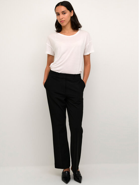 Karen by Simonsen Karen by Simonsen Spodnie materiałowe Kristelkb 10104603 Czarny Classic Fit
